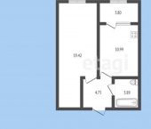 2-комн, 84кв м, этаж 2/14 Кавказская улица, 56