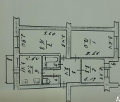 3-комн, 65кв м, этаж 3/5 ул Космонавтов, 48
