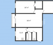 3-комн, 58кв м, этаж 3/5 Интернациональная улица, 8