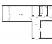 2-комн, 53кв м, этаж 2/5 Октябрьская улица, 50А