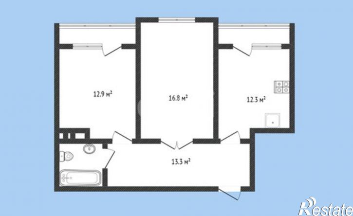 2-комн квартира ул Фрунзе, 15,  д. 15