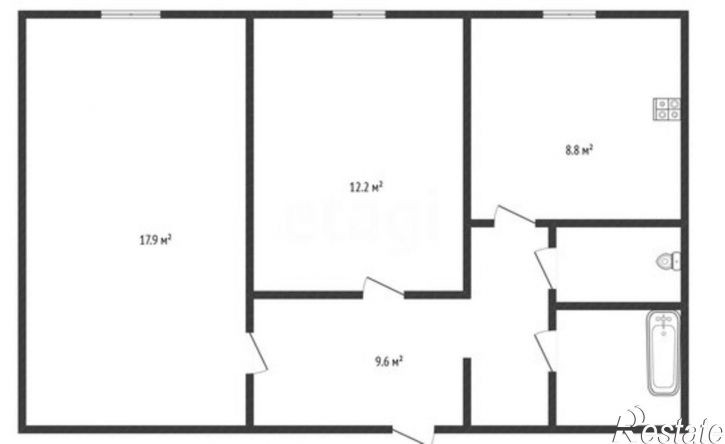 2-комн квартира Черкесск, Гражданская улица, 24