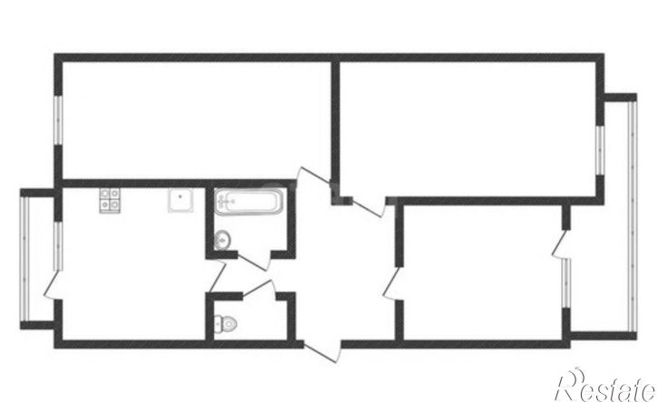 3-комн квартира Черкесск, Одесский переулок, 1